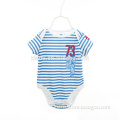 best salling concise style price cutting blue stripe print letter newborn baby gowns